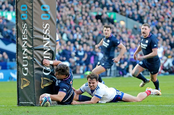 Tom Jordan Scotland scores v France Murrayfield Six Nations 2026