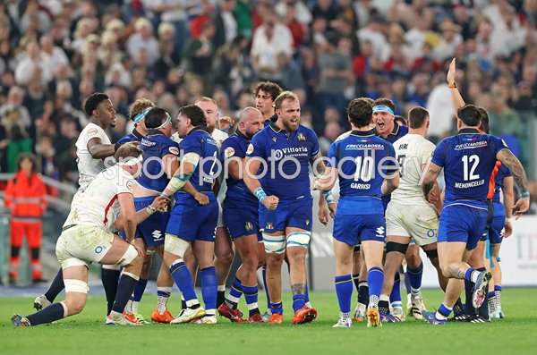 Italy celebrate penalty v England Rome Six Nations 2026