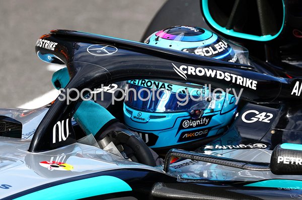 George Russell Great Britain celebrates Australian F1 Grand Prix win 2026