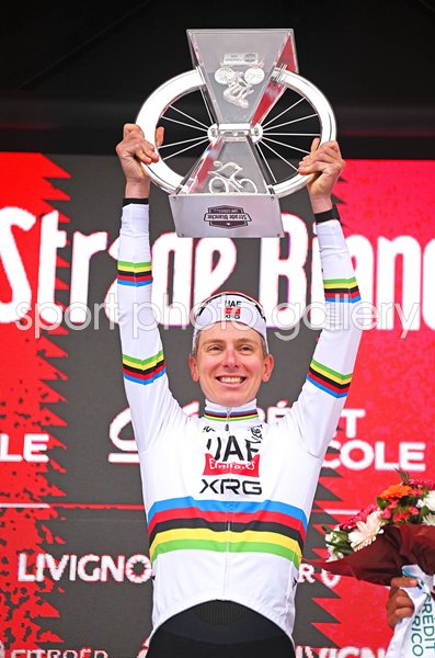 Tadej Pogacar Slovenia wins 4th Strade Bianche title 2026