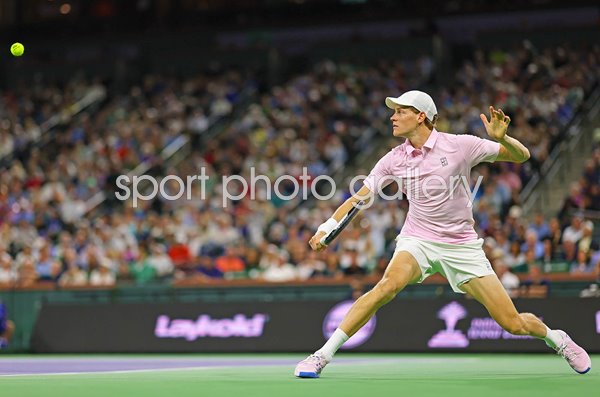 Jannik Sinner Italy backhand v Joao Fonseca Indian Wells 2026