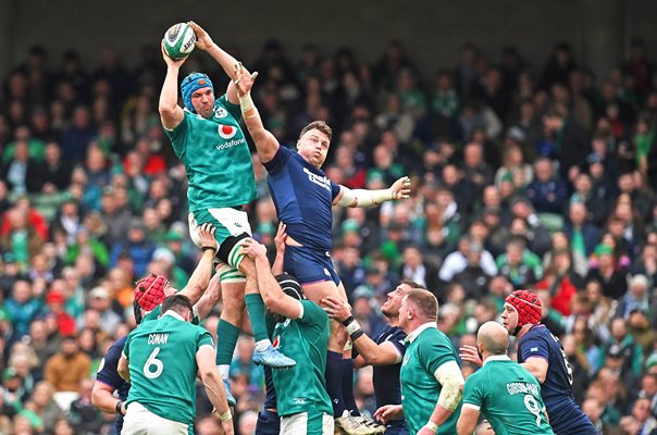 Tadhg Beirne Ireland v Jack Dempsey Scotland Dublin Six Nations 2026