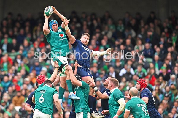Tadhg Beirne Ireland v Jack Dempsey Scotland Dublin Six Nations 2026