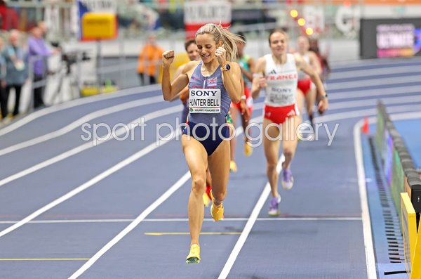 Georgia Hunter Bell Great Britain wins 1500m Gold World Indoor Athletics Poland 2026