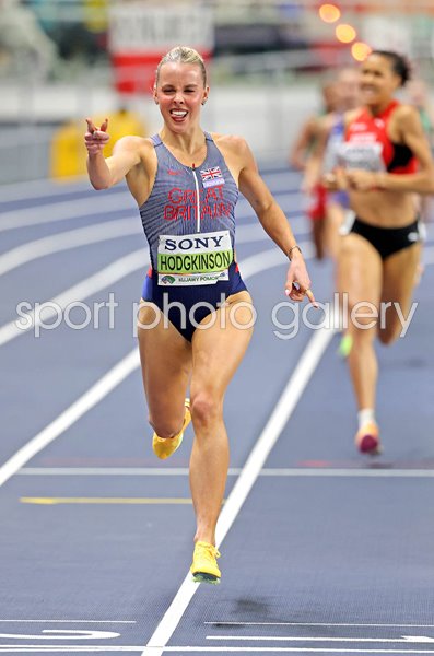 Keely Hodgkinson Great Britain wins 800m Gold World Indoor Athletics Poland 2026
