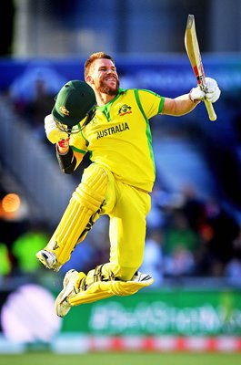 David Warner Australia celebrates century v South Africa Cricket World Cup 2019