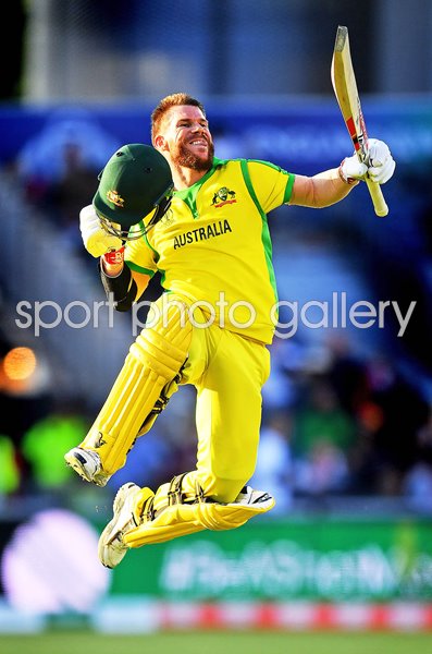 David Warner Australia celebrates century v South Africa Cricket World Cup 2019