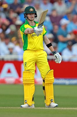 Steve Smith Australia celebrates 50 v West Indies Cricket World Cup 2019