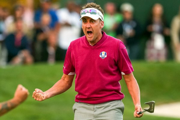 Ian Poulter Europe celebrates comeback win Day 2 Fourballs Ryder Cup 2012