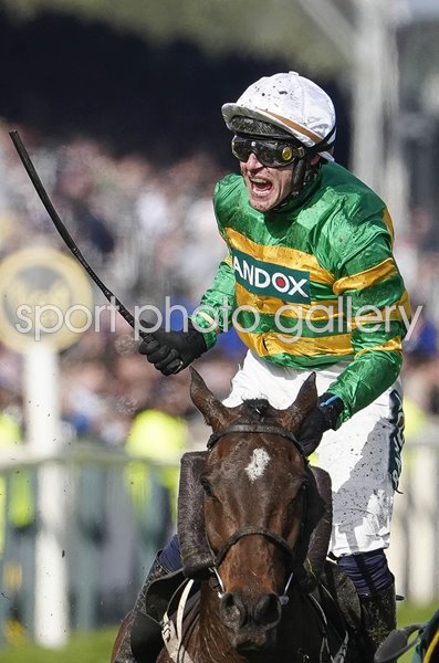Paul Townend celebrates after riding I Am Maximus to win Grand National 2026