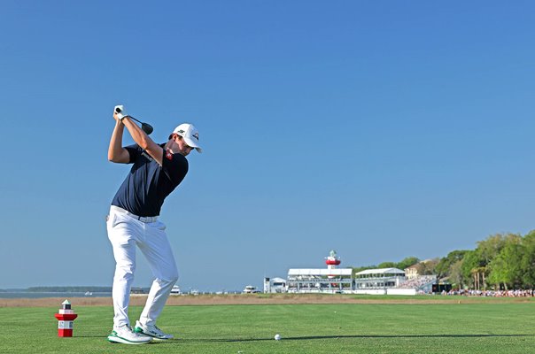 Matthew Fitzpatrick England 18th tee Harbour Town South Carolina 2026