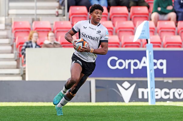 Noah Caluori Saracens scores v Sale Sharks Gallagher PREM 2026