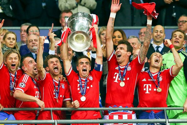 Philip Lahm Bayern Munich Champions League Final winners 2013