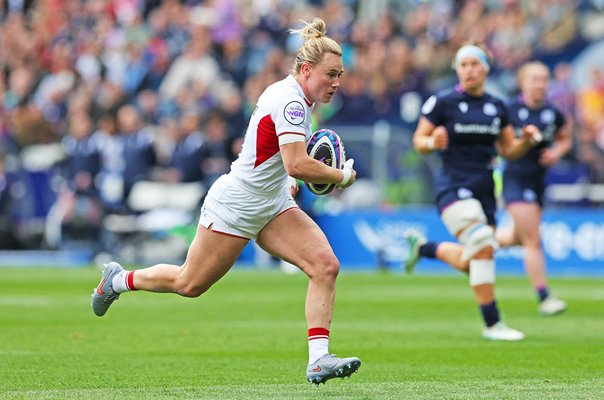 Megan Jones England scores v Scotland Murrayfield Six Nations 2026