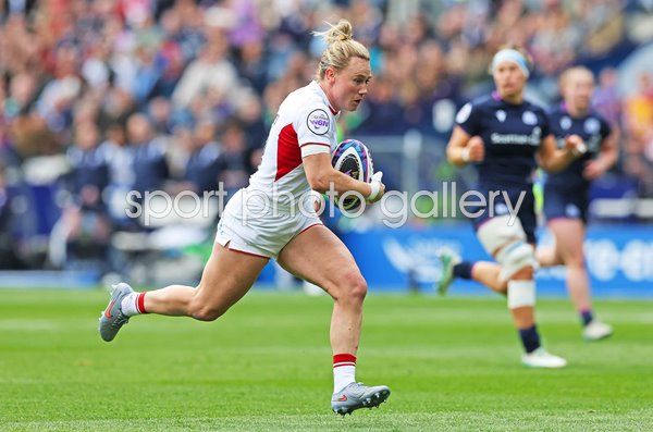 Megan Jones England scores v Scotland Murrayfield Six Nations 2026