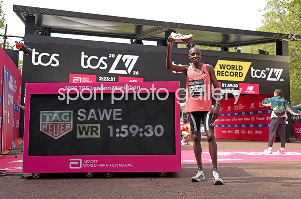 Sabastian Sawe Kenya historic World Record time 1:59:30 London Marathon 2026