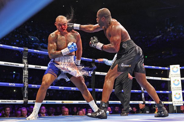 Daniel Dubois punches Fabio Wardley WBO World Heavyweight Boxing Manchester 2026