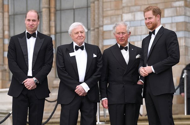 David Attenborough with Royals Our Planet Global Premiere London 2019