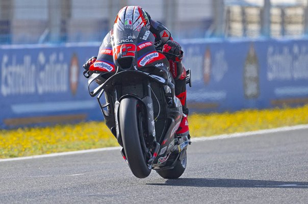 Marco Bezzecchi Italy riding for Aprilia Racing MotoGP Testing Jerez Spain 2026
