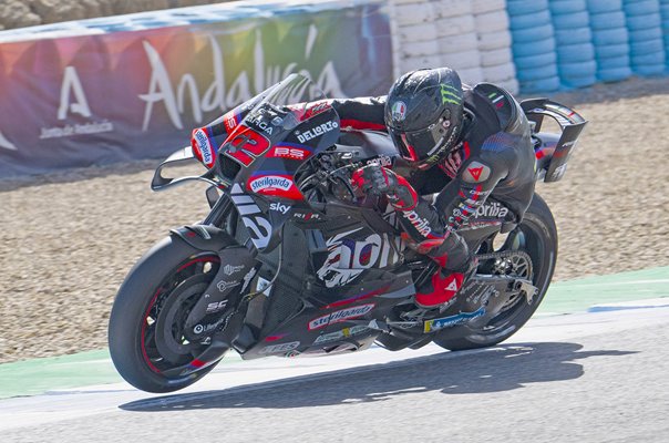 Marco Bezzecchi Italy riding for Aprilia Racing MotoGP Testing Jerez 2026