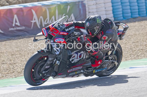 Marco Bezzecchi Italy riding for Aprilia Racing MotoGP Testing Jerez 2026