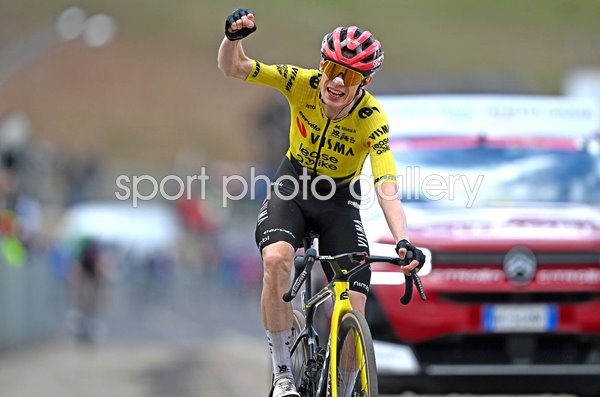 Jonas Vingegaard Denmark celebrates Stage 7 Giro d'Italia 2026