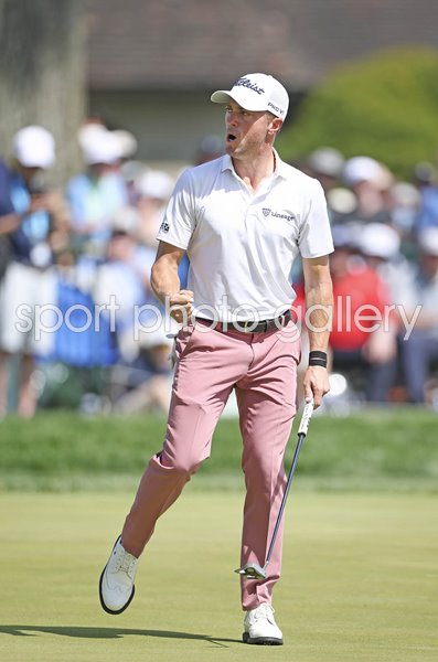 Justin Thomas USA celebrates final hole birdie USPGA Championship 2026