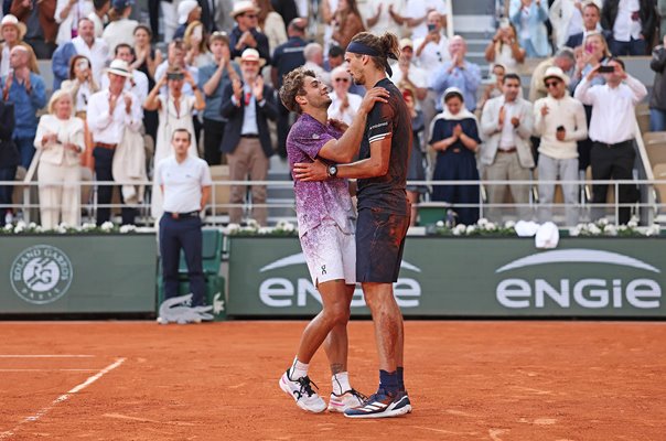 Alexander Zverev Germany & Flavio Cobolli Italy after French Open Final 2026