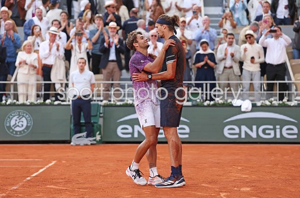 Alexander Zverev Germany & Flavio Cobolli Italy after French Open Final 2026