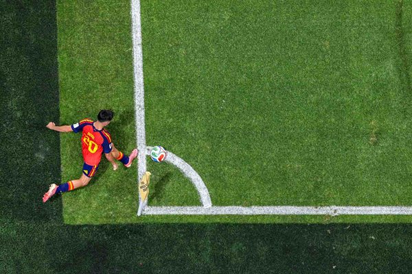 Pedri Spaincorner kick World Cup 2026 Spain V Cabo Verde at Atlanta 2026.
