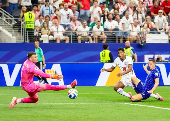 Jude Bellingham scores England v Croatia at Dallas World Cup 2026.