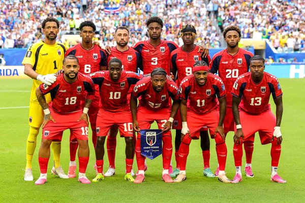 Cape Verde team line up v Uruguay Miami World Cup 2026
