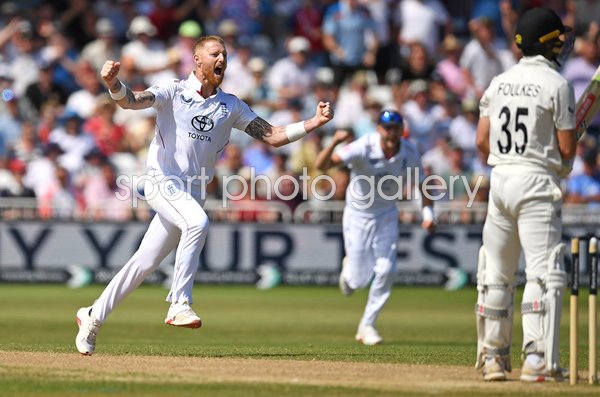 Ben Stokes England wicket 1st ball after retirement announcement v New Zealand 2026