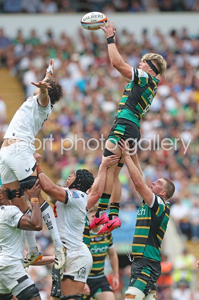 Henry Pollock  Northampton Saints lineout win v Exeter Chiefs PREM Final 2026