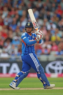 Vaibhav Sooryavanshi India bats v England T20 Old Trafford 2026