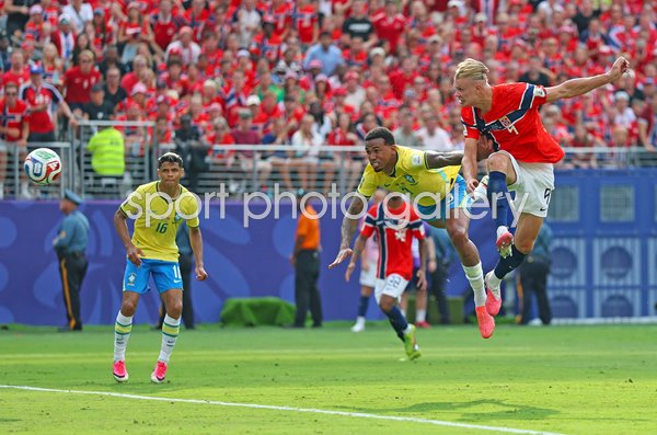 Erling Haaland Norway scores opening goal v Brazil Last 16 World Cup 2026