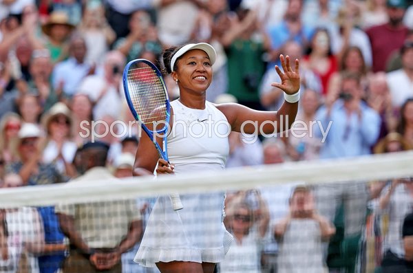 Naomi Osaka Japan celebrates win v Aryna Sabalenka Wimbledon 2026