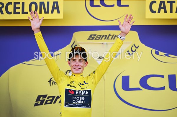 Jonas Vingegaard Denmark Yellow Jersey Stage 1 Tour de France 2026  