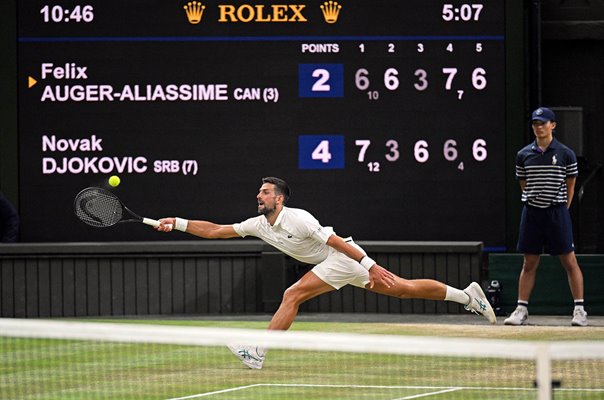 Novak Djokovic battles past Felix Auger-Aliassime Wimbledon 2026