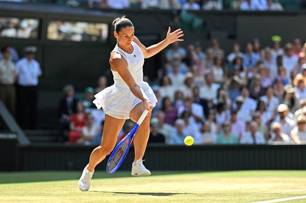 Marta Kostyuk Ukraine forehand control v Jasmine Paolini Wimbledon 2026