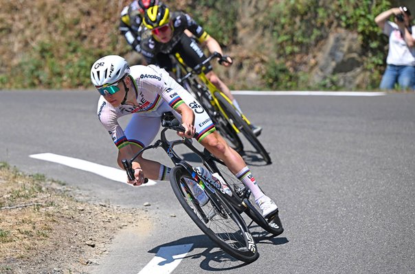 Tadej Pogacar Slovenia descends Stage 6 Tour de France 2026