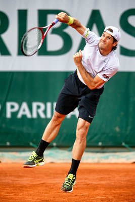 Tommy Haas serves 2013 French Open Paris