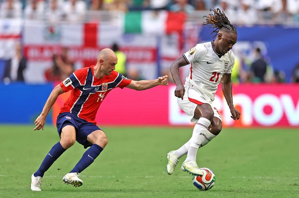 Eberechi Eze England v Fredrik Aursnes Norway quarter final Miami World Cup 2026