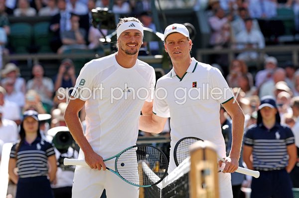 Jannik Sinner Italy v Alexander Zverev Germany Wimbledon Finalists 2026