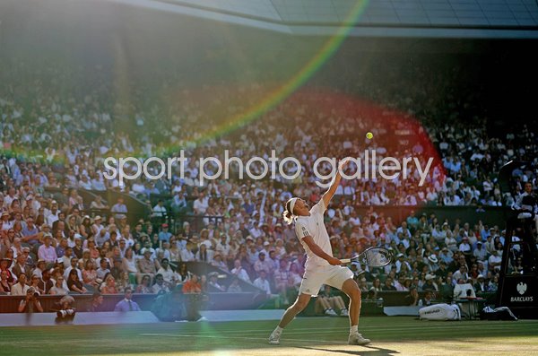 Alexander Zverev Germany serves v Jannik Sinner Wimbledon Final 2026