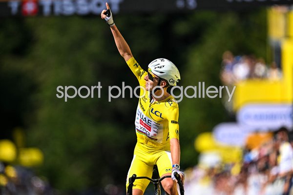 Tadej Pogacar Slovenia celebrates Stage 10 win Tour de France 2026 