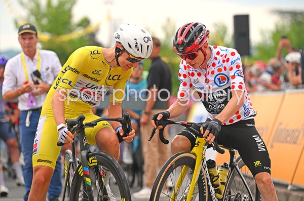Tadej Pogacar Slovenia & Jonas Vingegaard Denmark Stage 11 Tour de France 2026  