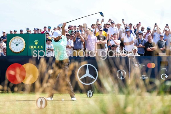 Scottie Scheffler USA drives 14th hole Open Championship Royal Birkdale 2026