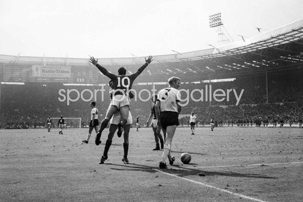 Geoff Hurst England celebrates World Cup Final Wembley 1966