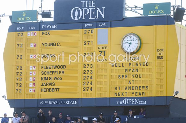 Final Scoreboard Open Championship Royal Birkdale 2026